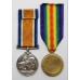 WW1 British War & Victory Medal Pair - Pte. J. Robinson, Labour Corps