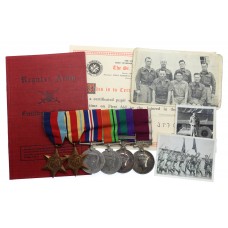 WW2, GSM (Clasp - Palestine 1945-48) and LS&GC Prisoner of War Medal Group of Six - Colour Sergeant P.H. Burton, South Wales Borderers, taken prisoner during the retreat from Tobruk and escaped from Italy during the Bridge at Allerona massacre in July 1944.