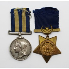 Egypt Medal & 1882 Khedives Star - Pte. T. Coy, 2nd Bn. Derbyshire Regiment