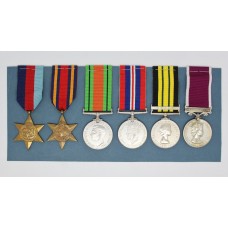 WW2, Africa General Service Medal (Clasp - Kenya) & Long Service & Good Conduct Medal Group of Six - Fus. G. Wright, Royal Inniskilling Fusiliers