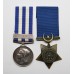 Egypt Medal (Clasp - Tel-El-Kebir) and 1882 Khedives Star - J. Becconsall, A.B., Royal Navy, H.M.S. Orion