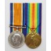 WW1 British War & Victory Medal Pair - Pte. F. Warn, 2nd Bn. Canterbury Regiment N.Z.E.F. - Died of Wounds