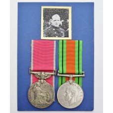 British Empire Medal (For Gallantry) and WW2 Defence Medal - Fireman John Alfred Christian, Works Fire Brigade, Royal Ordnance Factory