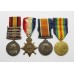 QSA (Clasps - Orange Free State, Transvaal, Laing's Nek, South Africa 1901) and WW1 1914-15 Star Medal Trio - Sjt. F. Swainton, Vol. Coy. West Yorkshire Regiment & West Riding Regiment