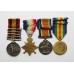 QSA (Clasps - Orange Free State, Transvaal, Laing's Nek, South Africa 1901) and WW1 1914-15 Star Medal Trio - Sjt. F. Swainton, Vol. Coy. West Yorkshire Regiment & West Riding Regiment