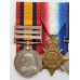 QSA (Clasps - Cape Colony, Orange Free State, South Africa 1902), 1914 Mons Star, British War & Victory Medal Group of Four - Pte. J. Gower, East Lancashire Regiment - Twice Wounded