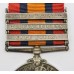 Queen's South Africa Medal (Clasps - Cape Colony, Tugela Heights, Relief of Ladysmith) - Pte. T.E. Andrews, King's Royal Rifle Corps - Wounded at Colenso