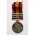 Queen's South Africa Medal (Clasps - Cape Colony, Tugela Heights, Relief of Ladysmith) - Pte. T.E. Andrews, King's Royal Rifle Corps - Wounded at Colenso