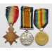 WW1 1914 Mons Star Medal Trio - Sjt. F.W. Ray, Lancashire Fusiliers / Machine Gun Corps - Killed In Action