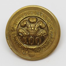 Victorian 100th (Prince of Wales's Royal Canadian) Regiment of Foot Officer's Button (Large)