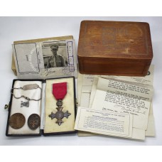 Rare and Interesting M.B.E. (Civil) with Documents  & Badges - John Trevor, British Red Cross, Civilian War Relief, Hungarian Wagon Train