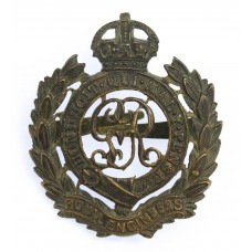 George V Royal Engineers Officer's Service Dress Cap Badge