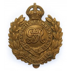 George V Royal Engineers Economy Cap Badge (Non Voided Centre).