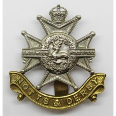 Notts & Derby Regiment (Sherwood Foresters) Cap Badge - King's Crown