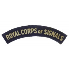 Royal Corps of Signals (ROYAL CORPS OF SIGNALS) WW2 Printed Shoulder Title
