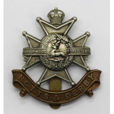 Notts & Derby Regiment (Sherwood Foresters) Cap Badge - King's Crown