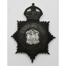 Birmingham City Police Night Helmet Plate - King's Crown
