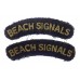 Scarce Pair of WW2 Beach Signals Cloth Shoulder Titles