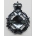 Royal Army Chaplain's Department Black Anodised (Staybrite) Cap Badge - Queen's Crown