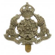 Derbyshire Yeomanry Cap Badge - King's Crown (White Metal)