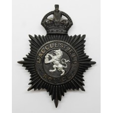 Macclesfield Borough Police Night Helmet Plate - King's Crown