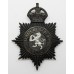 Macclesfield Borough Police Night Helmet Plate - King's Crown