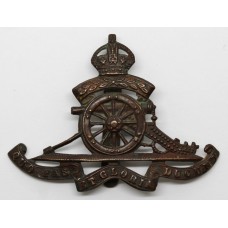 Royal Artillery Territorials Bronzed Cap Badge - King's Crown