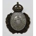 Eastbourne County Borough Police Wreath Helmet Plate - King's Crown