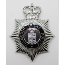 Falmouth Docks Police Enamelled Helmet Plate- Queen's Crown