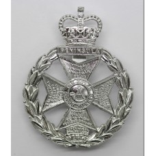 Royal Green Jackets Anodised (Staybrite) Cap Badge - Queen's Crown