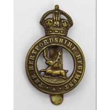 Hertfordshire Regiment Cap Badge - King's Crown