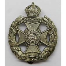 8th City of London Bn. (Post Office Rifles) London Regiment Cap Badge - King's Crown