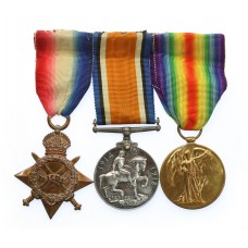WW1 1914-15 Star Medal Trio - Pte. A. Thompson, Lincolnshire Regiment - Wounded in Action (Somme, 3/7/16)