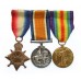 WW1 1914-15 Star Medal Trio - Pte. A. Thompson, Lincolnshire Regiment - Wounded in Action (Somme, 3/7/16)