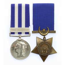 Egypt Medal (Clasp - Tel-El-Kebir) and 1882 Khedives Star - Pte. A. McDonald, 1st Cameron Highlanders