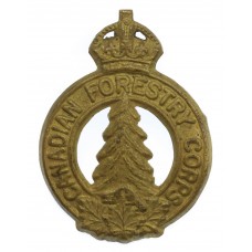 Canadian Forestry Corps Cap Badge - King's Crown