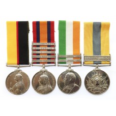 Queen's Sudan, QSA (5 Clasps), KSA (2 Clasps) & Khedives Sudan (Clasp - Khartoum) Group of Four - Pte. J.T. Howarth, Lancashire Fusiliers