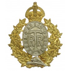 Canadian Three Rivers Regiment Cap Badge - King's Crown