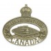 Canadian The Essex Regiment (Tank) Cap Badge - King's Crown