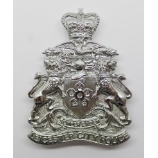 Leicester City Police Helmet Plate - Queen's Crown