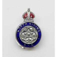 North Riding Special Constabulary Enamelled Lapel Badge - King's Crown