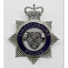 Lincolnshire Police Enamelled Cap Badge - Queen's Crown