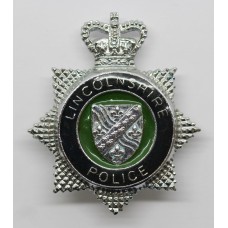 Lincolnshire Police Enamelled Cap Badge - Queen's Crown
