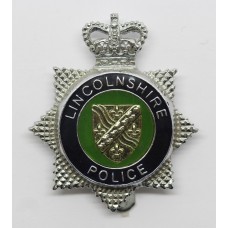 Lincolnshire Police Enamelled Cap Badge - Queen's Crown