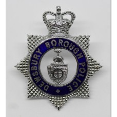 Dewsbury Borough Police Senior Officer's Enamelled Cap Badge - Queen's Crown