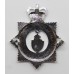 Dewsbury Borough Police Senior Officer's Enamelled Cap Badge - Queen's Crown