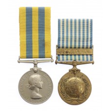 Queen's Korea and UN Korea Medal Pair - Tpr. J.T. Edwards, 5th Dragoon Guards