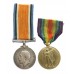 WW1 British War & Victory Medal Pair - Pte. T. Merrin, Middlesex Regiment