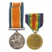 WW1 British War & Victory Medal Pair - Pte. T. Merrin, Middlesex Regiment