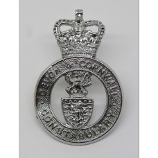 Devon & Cornwall Constabulary Cap Badge - Queen's Crown